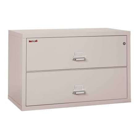 Fire King Fireking Fireproof 2 Drawer Lateral File Cabinet Letter-Legal Size 44-1/2"W x 22"D x 28"H - Lt Gray 244CPL